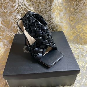 Braided leather sandal